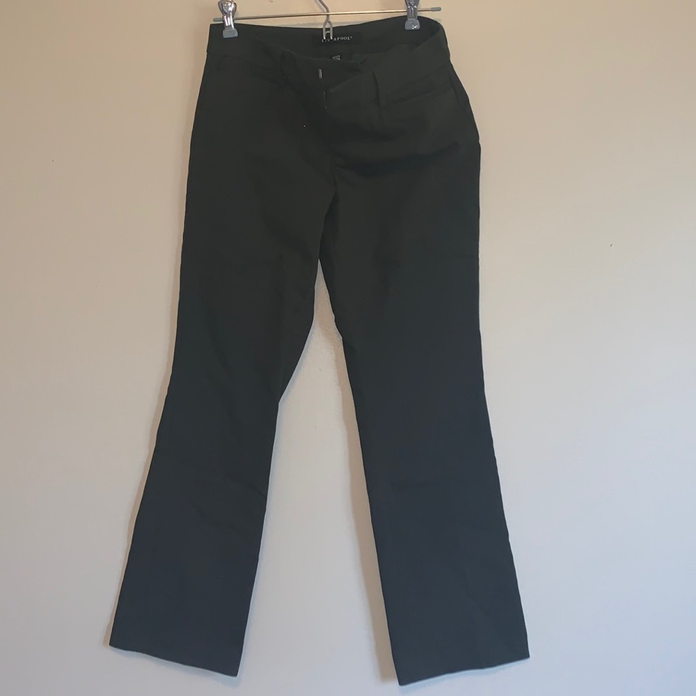 Liverpool army green business pants straight leg
